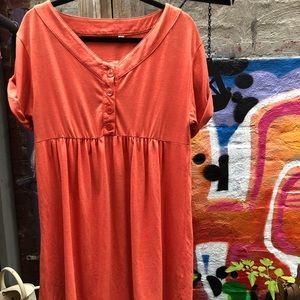 orange babydoll dress